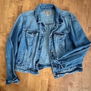 American Eagle Distressed Jean Jacket size XL